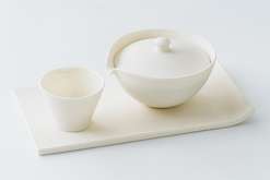 Shigaraki-Sencha-Set - transluzente Keramik 