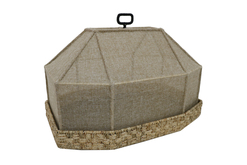 SET CRISS-CROSS TRAY AND HESSIAN COVER